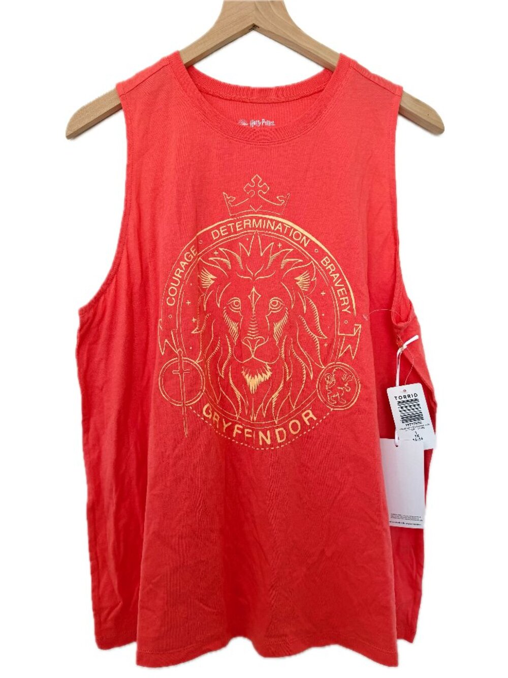 New Torrid Harry Potter Coral Pink Gryfindor Tank Top - Size 1X